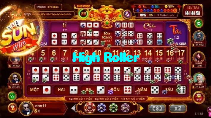 High Roller casino presented on mobile device in Pakistan with slots and live games